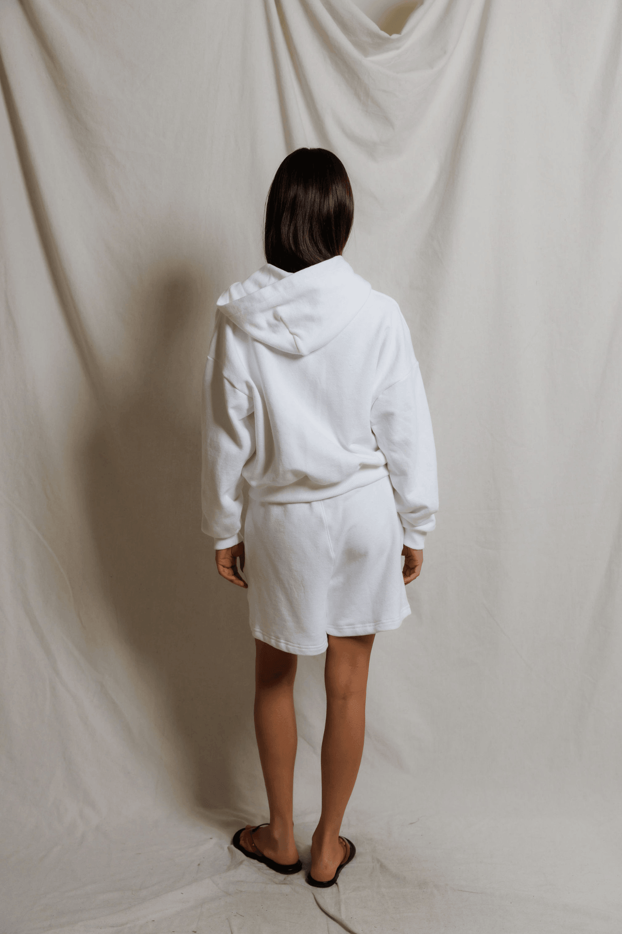 Perfectwhitetee Bari French Terry Short White
