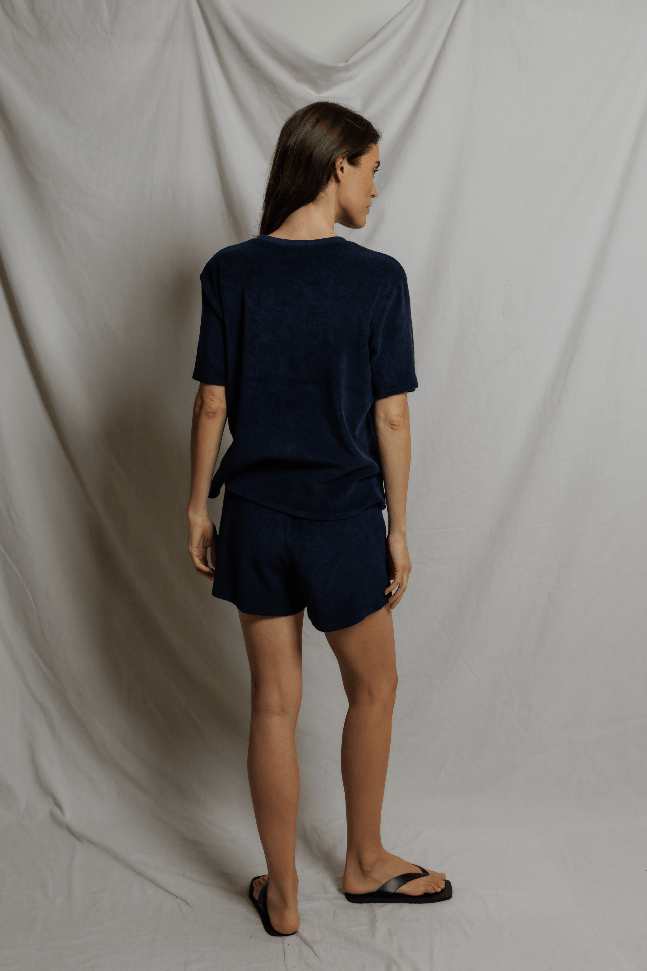 Perfectwhitetee Summer Loop Terry Sweat Shorts Navy