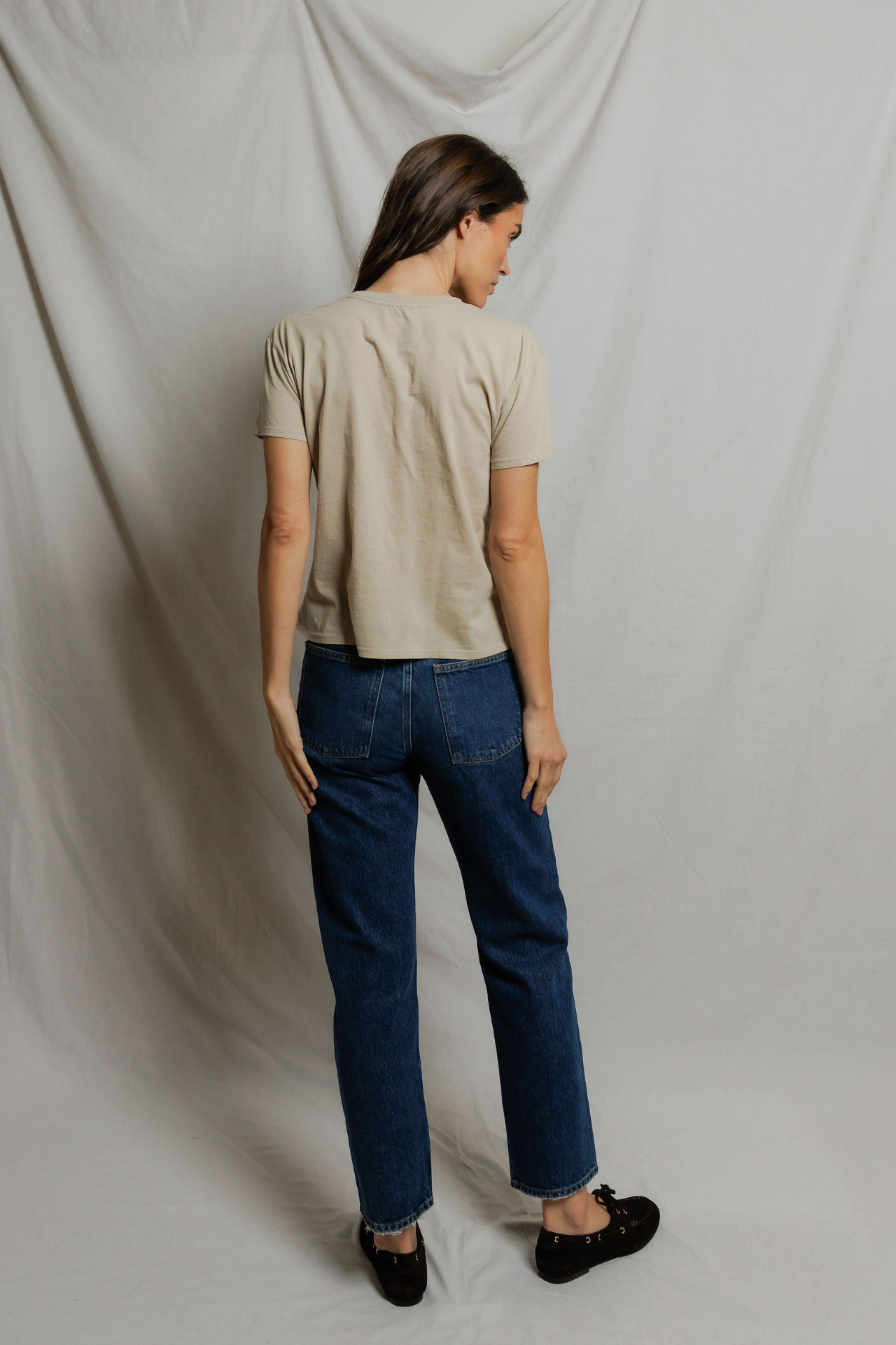 Perfectwhitetee Harley Boxy Crew Tee Driftwood
