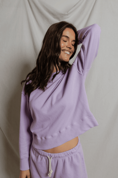Perfectwhitetee Tyler Pullover Sweatshirt Ultraviolet