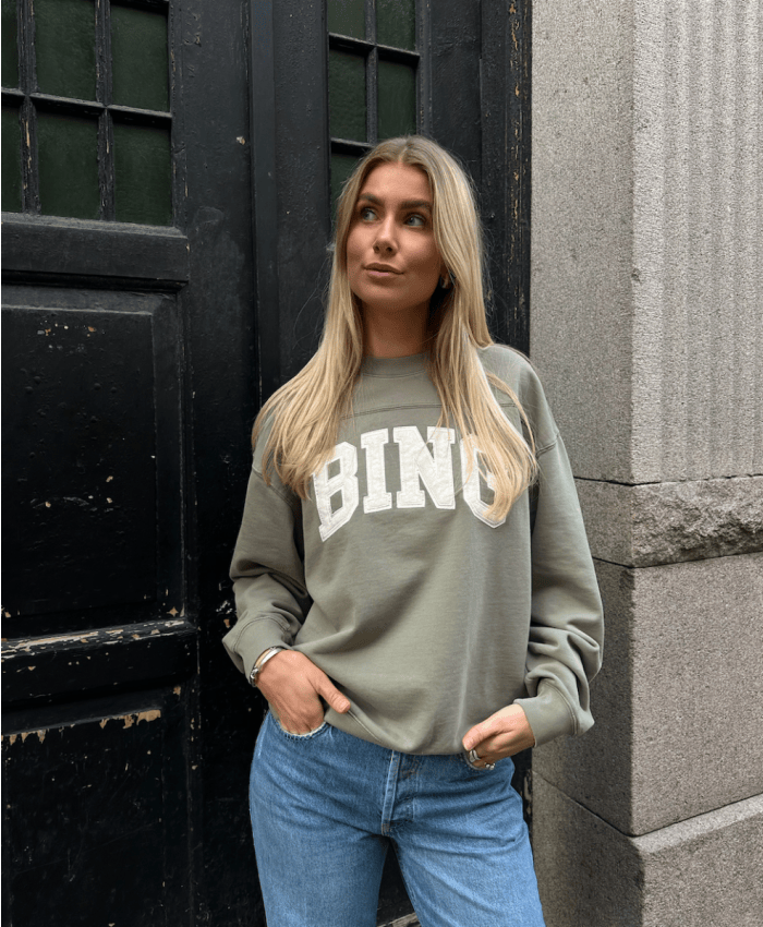 Anine Bing Trenton Sweatshirt Bing Washed Olive