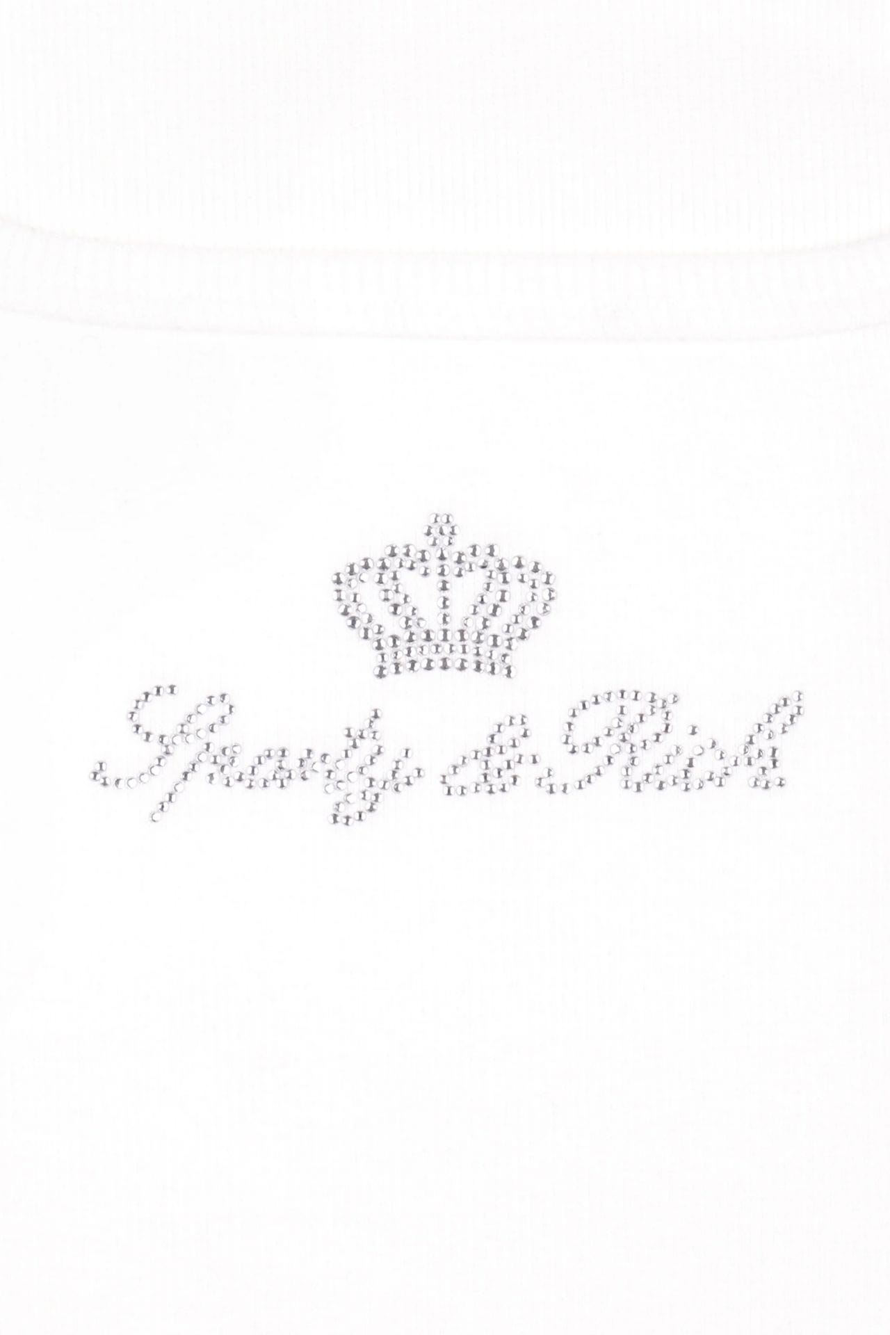 Sporty & Rich Juicy Crown Ribbed Tank T Shirt White