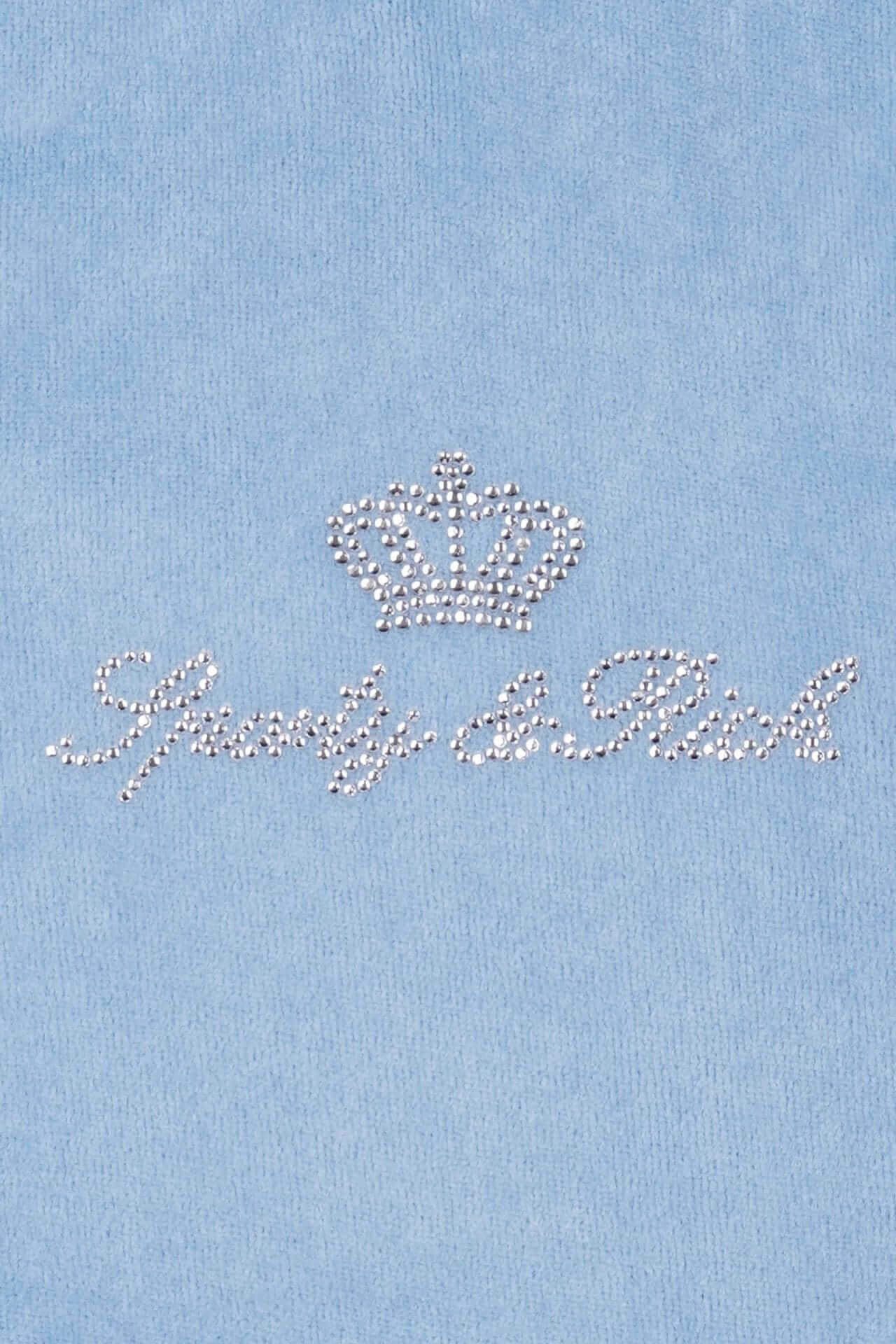 Sporty & Rich Juicy Script Velour Sweatpant Pants Sky Blue
