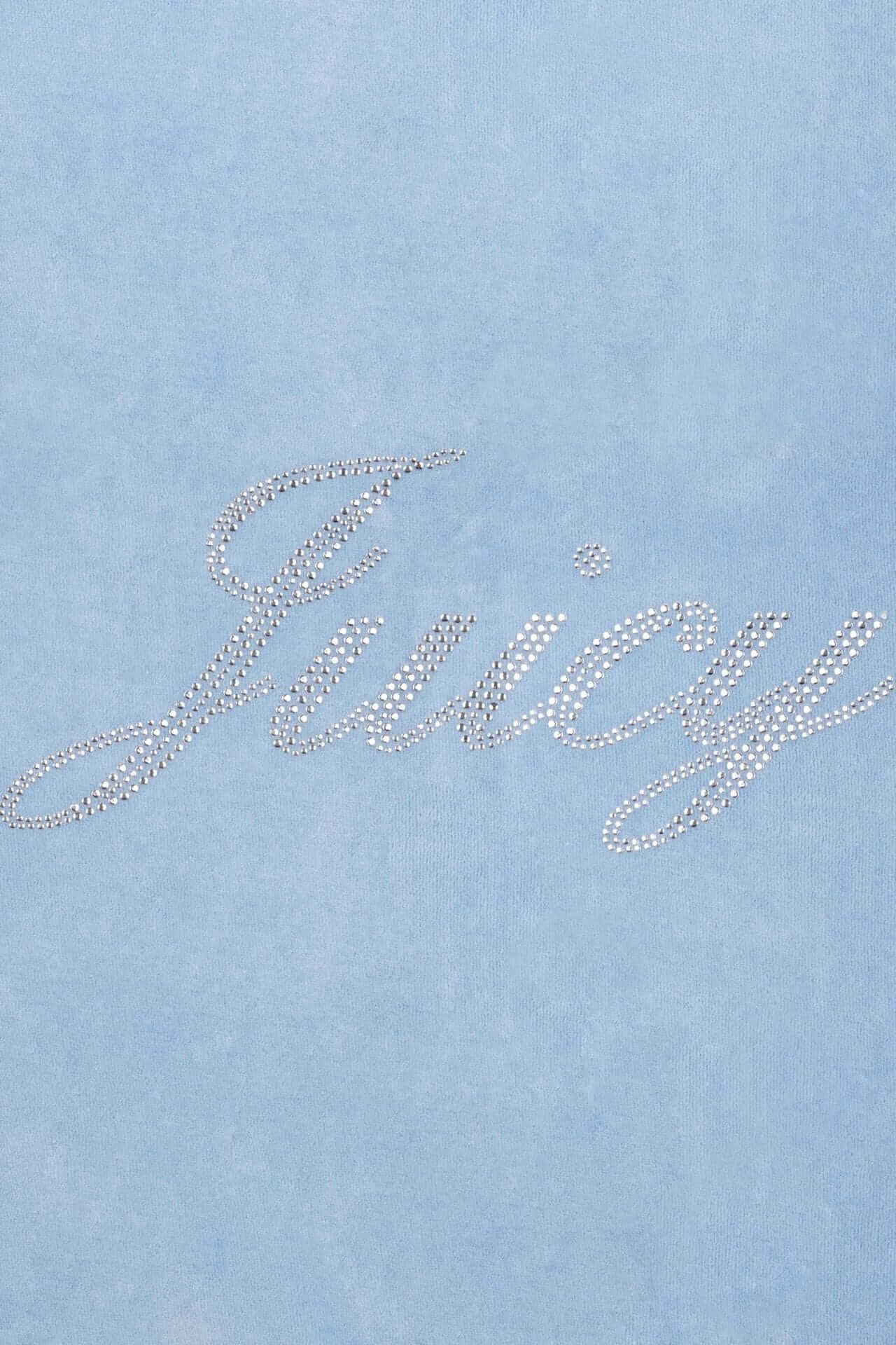 Sporty & Rich Juicy Script Velour Sweatpant Pants Sky Blue