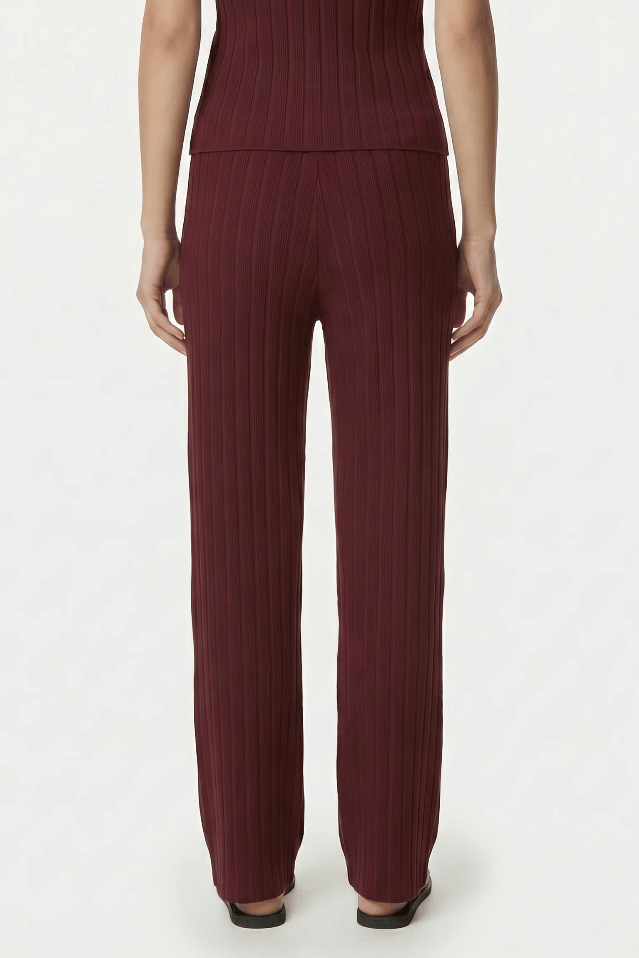 Sporty & Rich SRC Ribbed Trousers Bordeaux