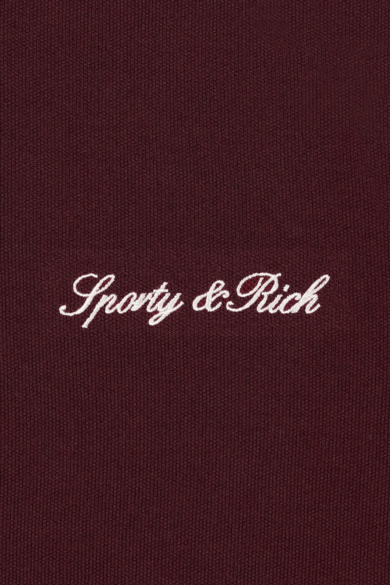 Sporty & Rich Signature Logo Retro Track Jacket Bordeaux White