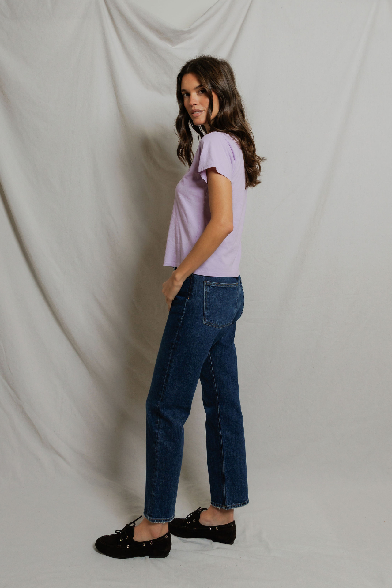 Perfectwhitetee Hendrix V-Neck Tee Ultraviolet