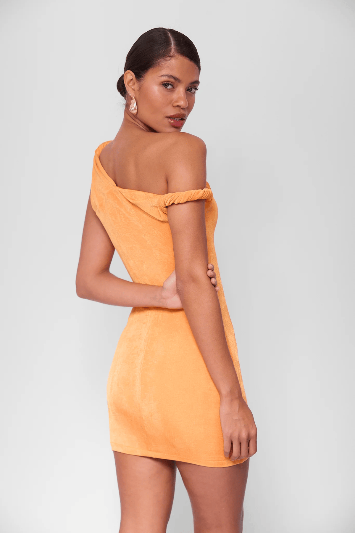 Johansen Short Poppy Dress in orange, styled for effortless coastal dressing