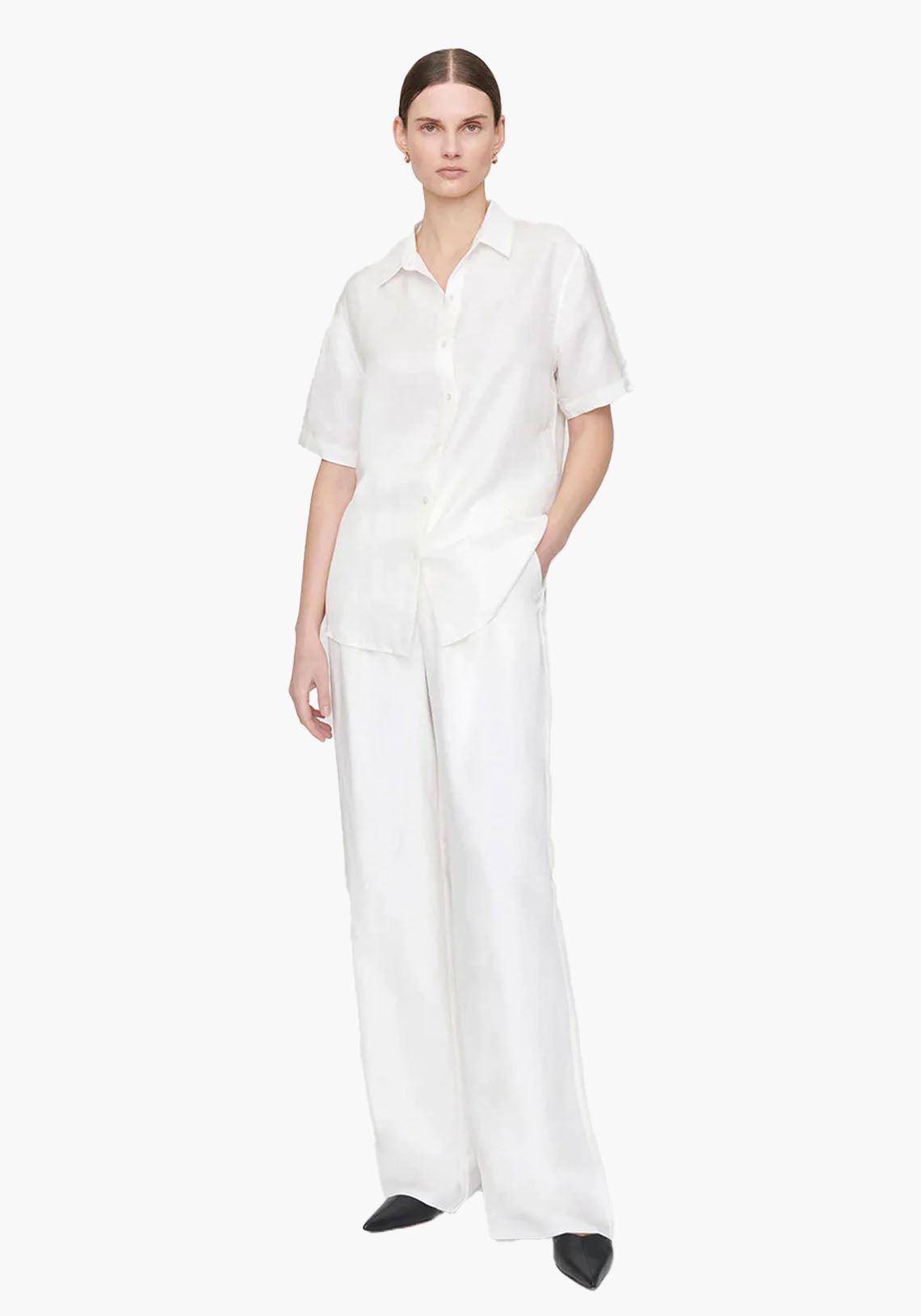 BRUNI SHIRT WHITE LINEN BLEND Anine Bing Tuchuzy