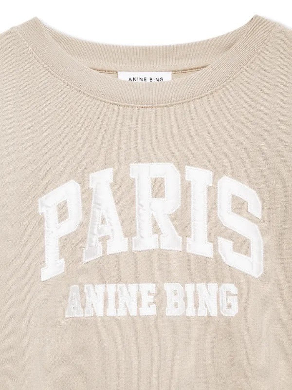Harry Shrunken Sweatshirt Paris Beige