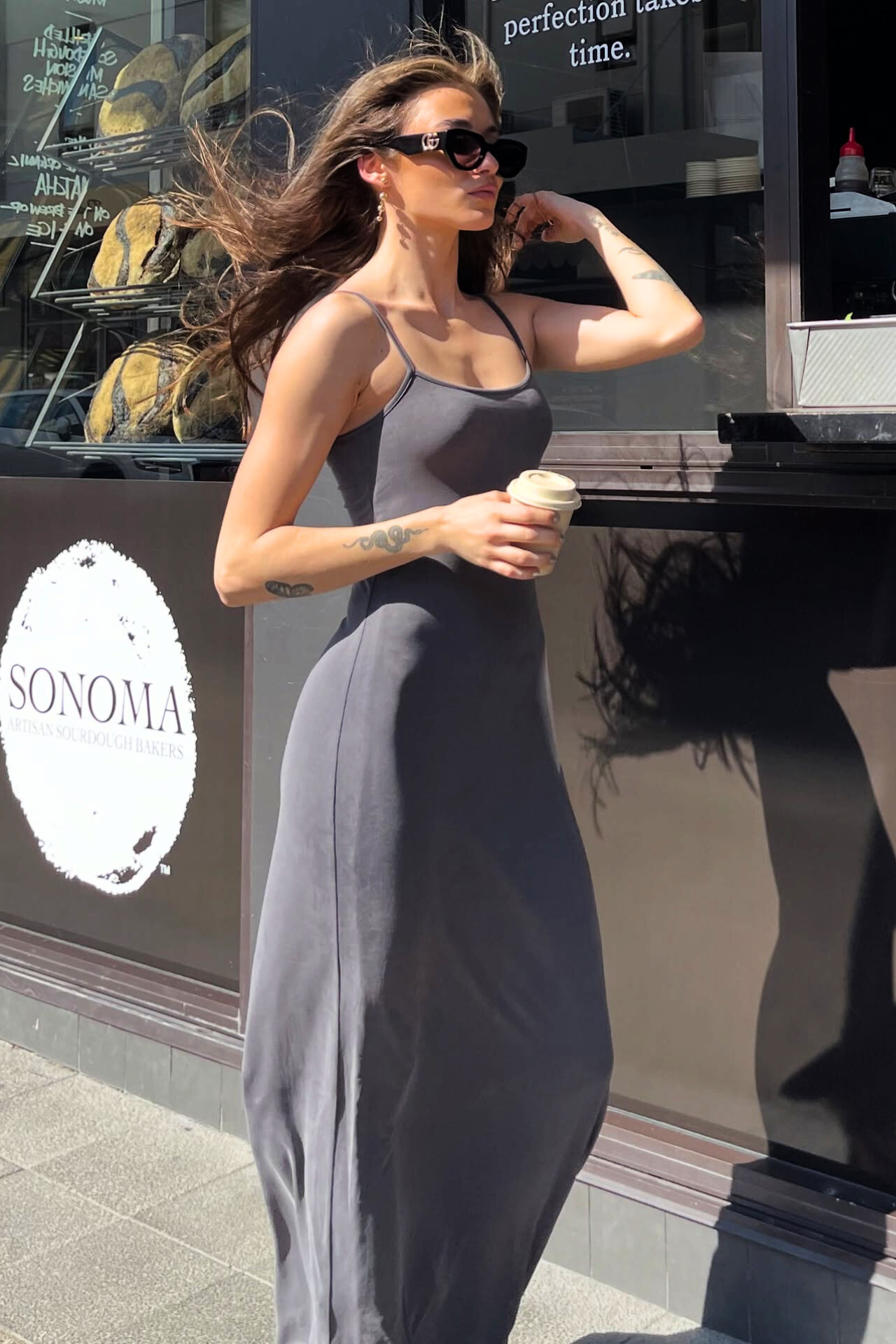 Aisha Reversible Maxi Dress Slate/Pumice