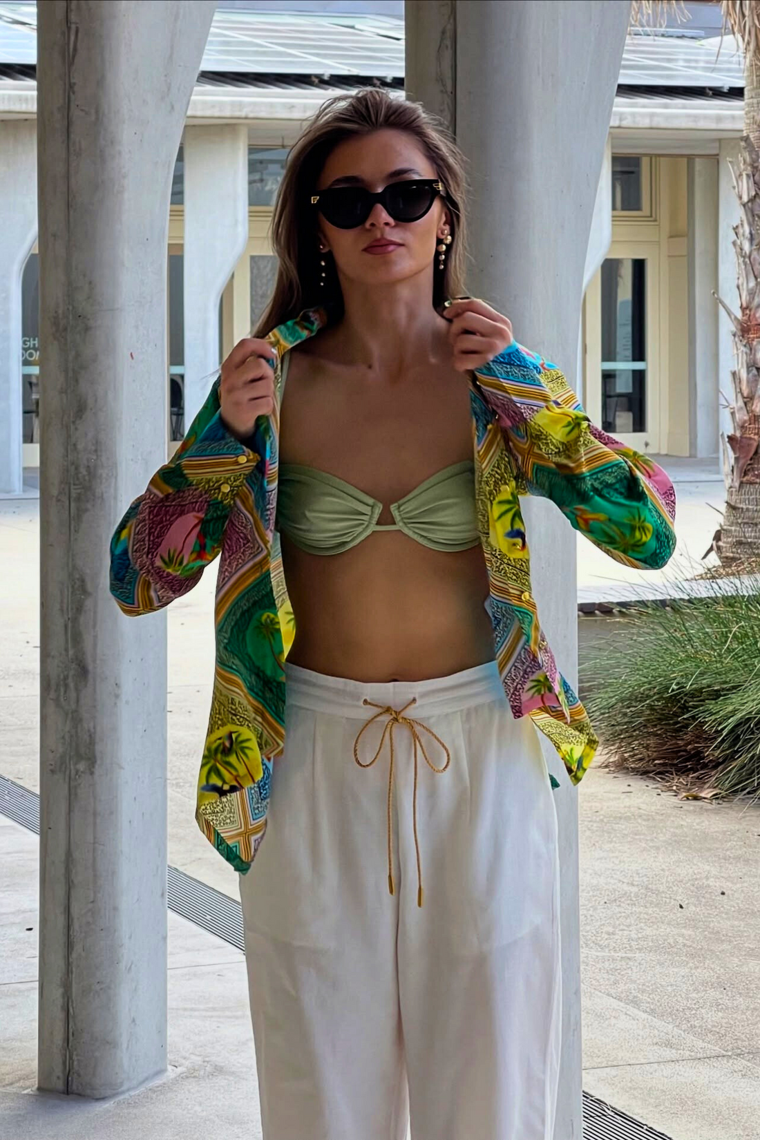 Flow Silk Cotton Pants White