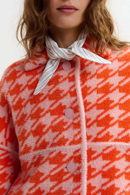 Houndstooth Knit Cardigan