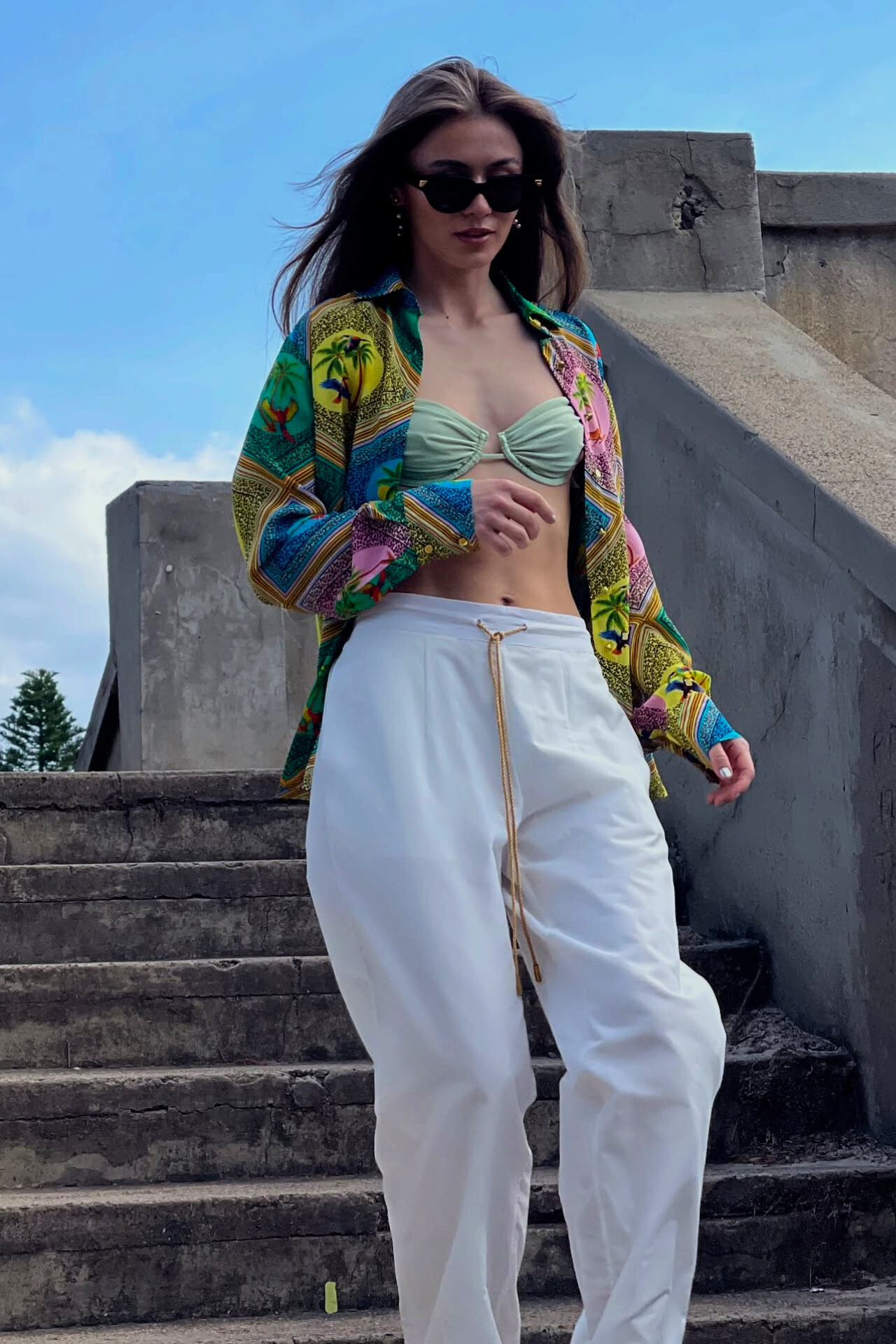 Flow Silk Cotton Pants White