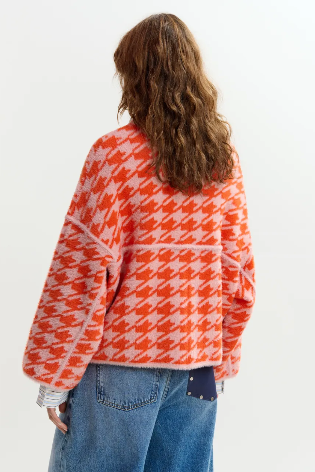 Houndstooth Knit Cardigan