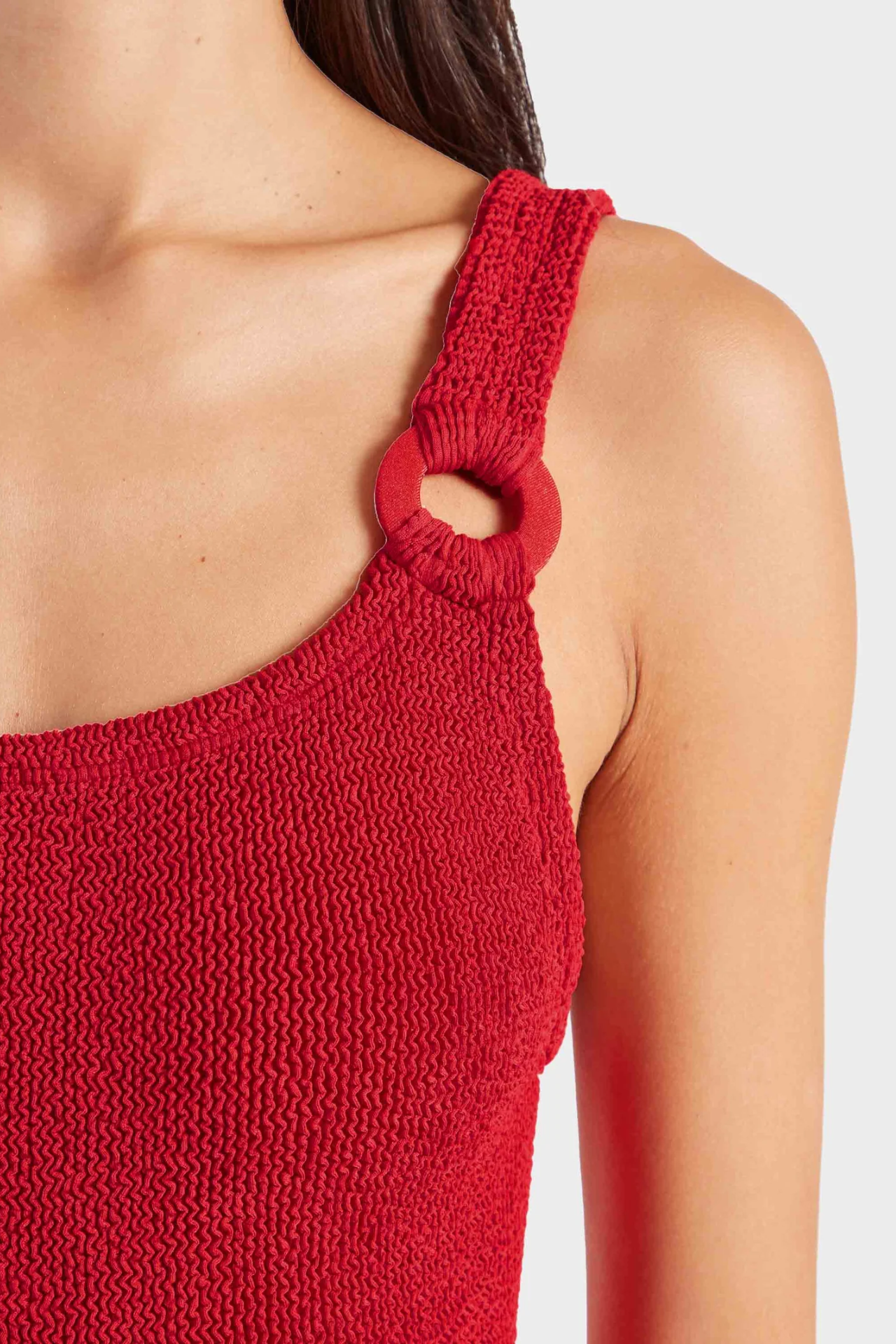 Domino Swim With Hoops Red