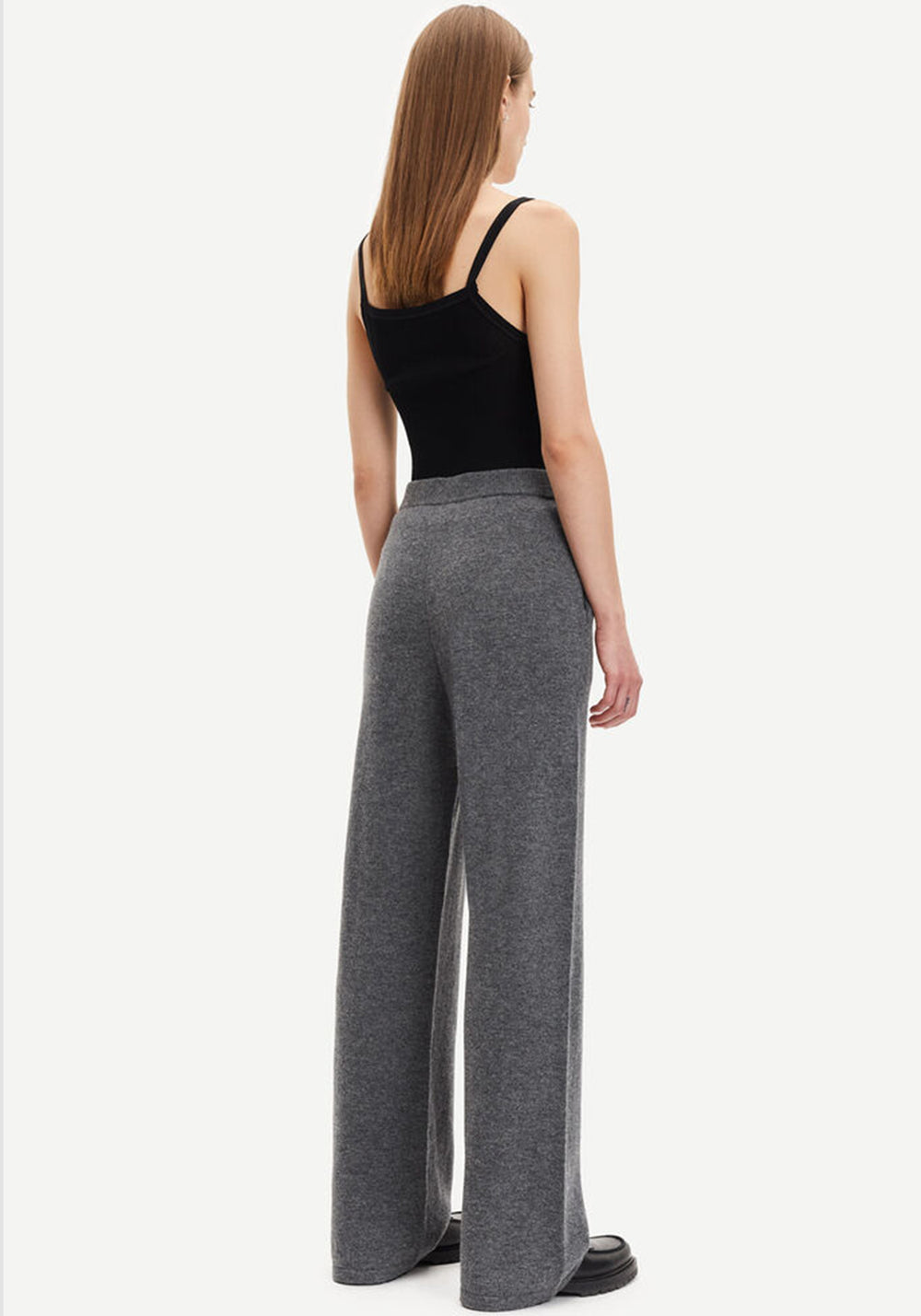 AMARIS STRAIGHT LEG TROUSER DARK GREY