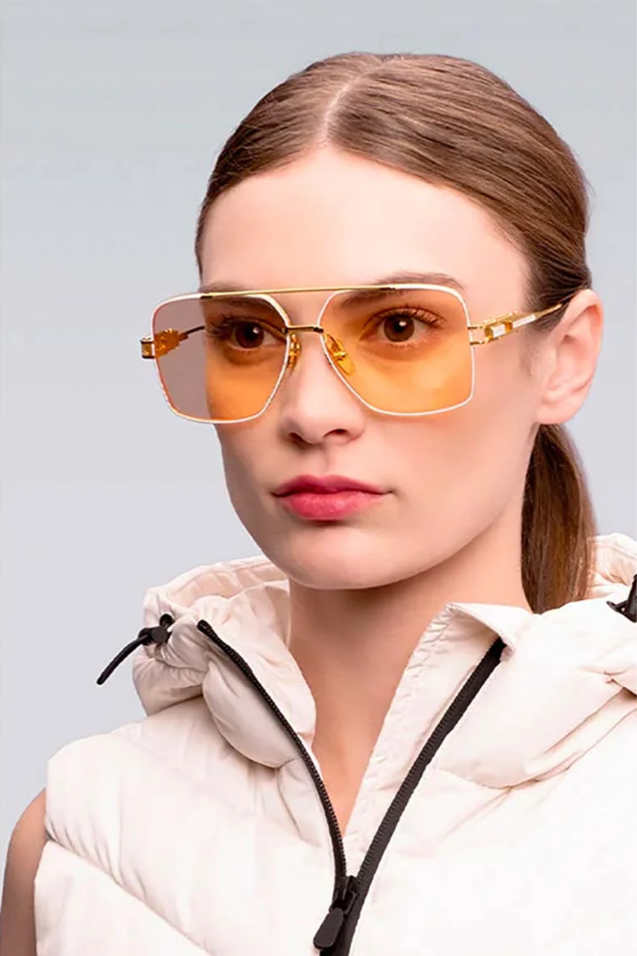 Dita Grand Emperik Matte White/Yellow Gold