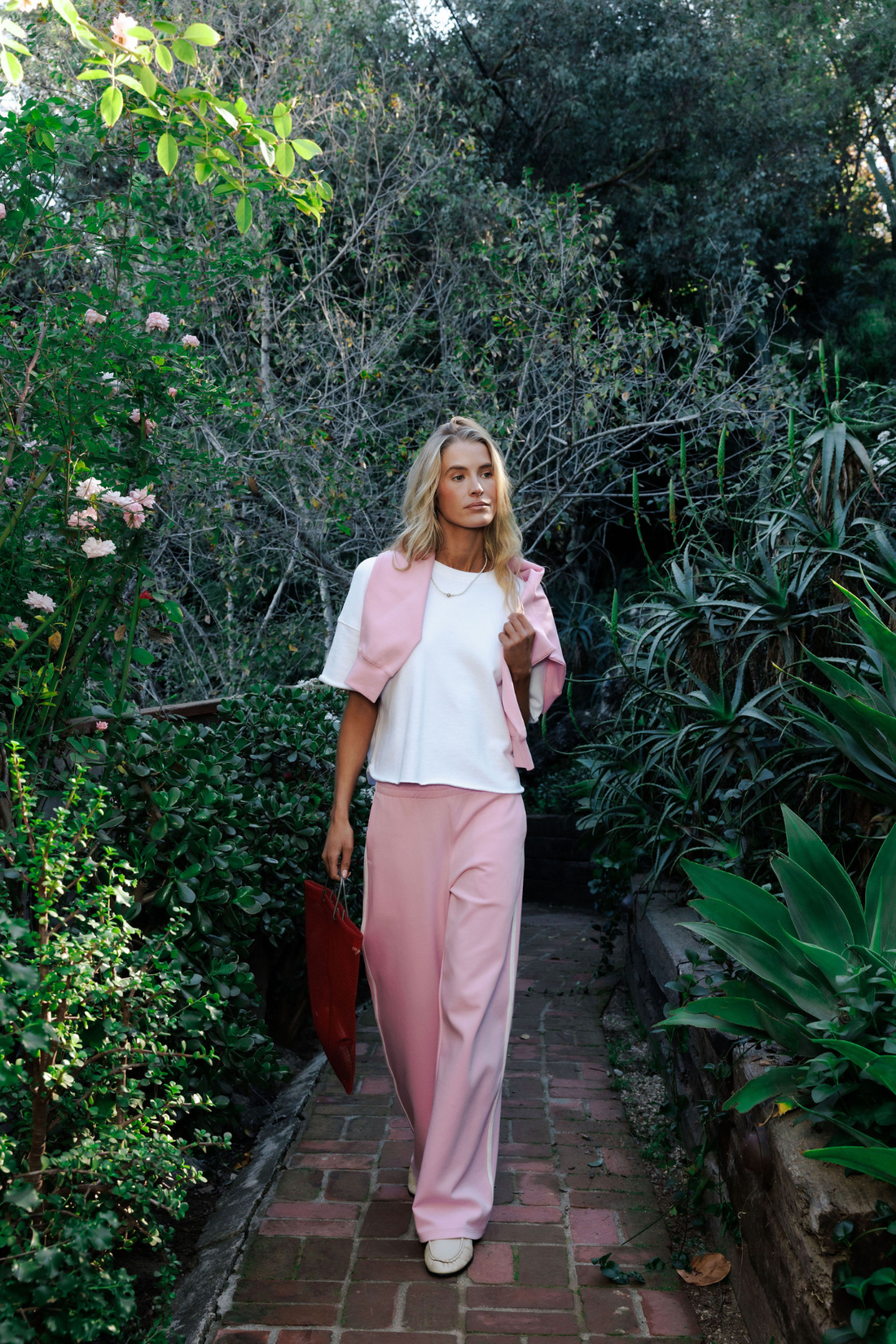 Perfectwhitetee Ezra Niall Fabric Short Sleeve Sweatshirt White