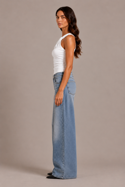 Chosen By Tuchuzy Asym Twist Tank White