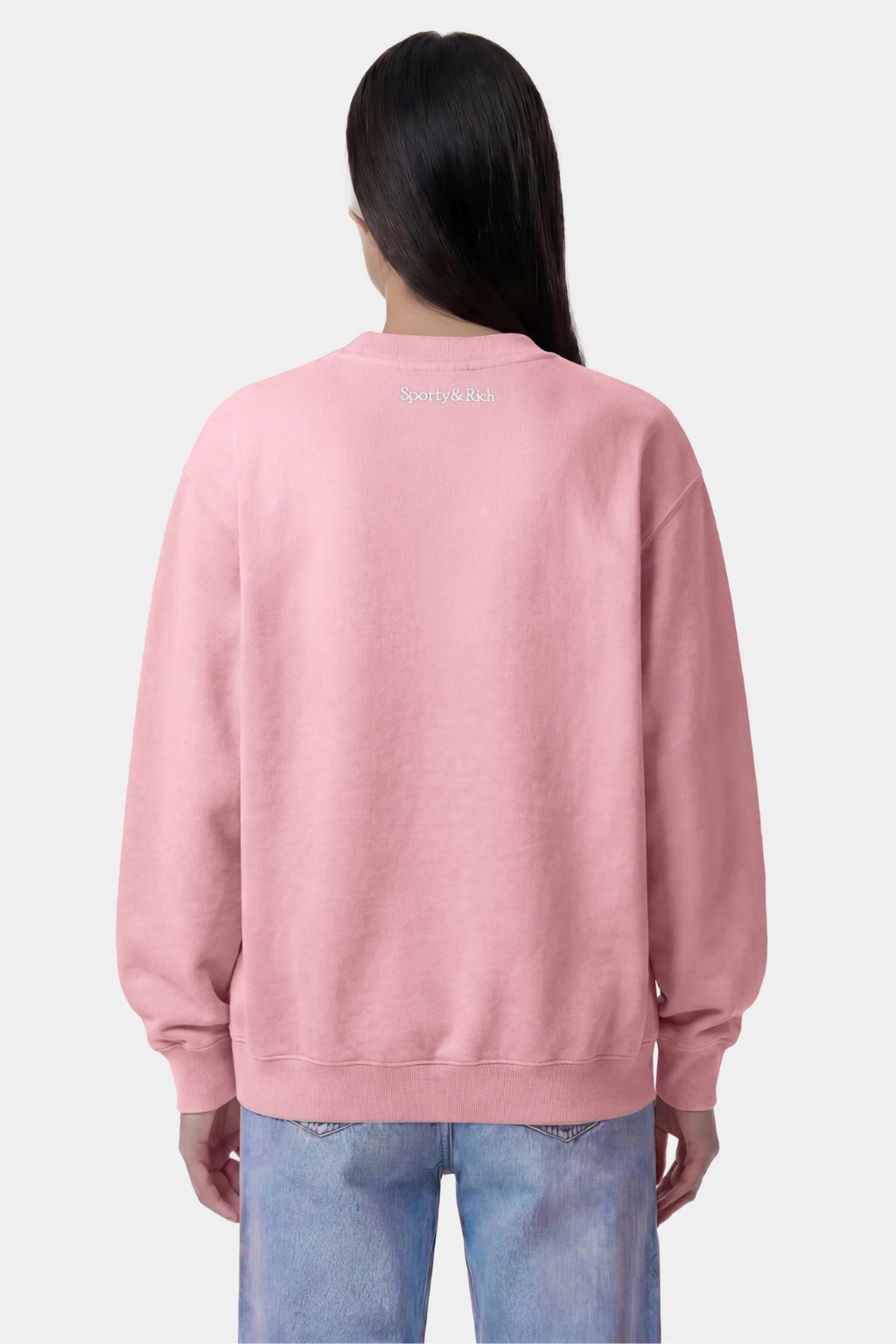 Sporty &amp; Rich Yankees Krystal Crewneck Candy/White