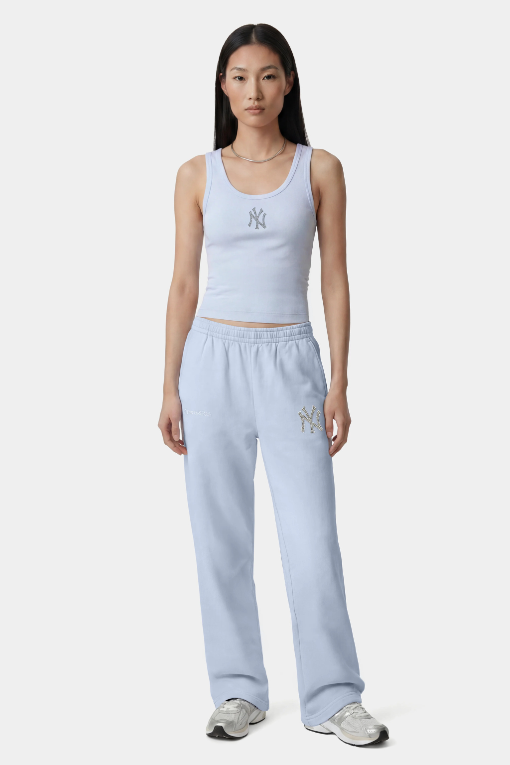 Sporty & Rich Yankees Krystal Cropped Tank Ciel