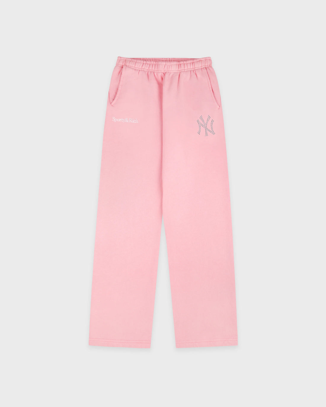 Sporty &amp; Rich Yankees Krystal Wide Sweatpant Candy/White
