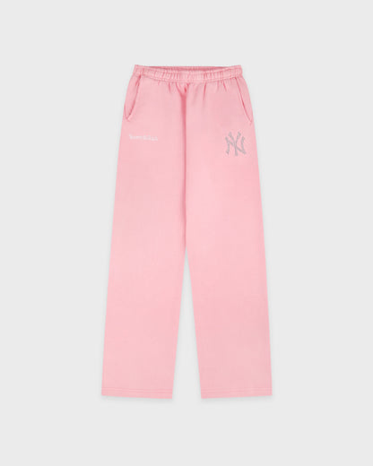 Sporty &amp; Rich Yankees Krystal Wide Sweatpant Candy/White