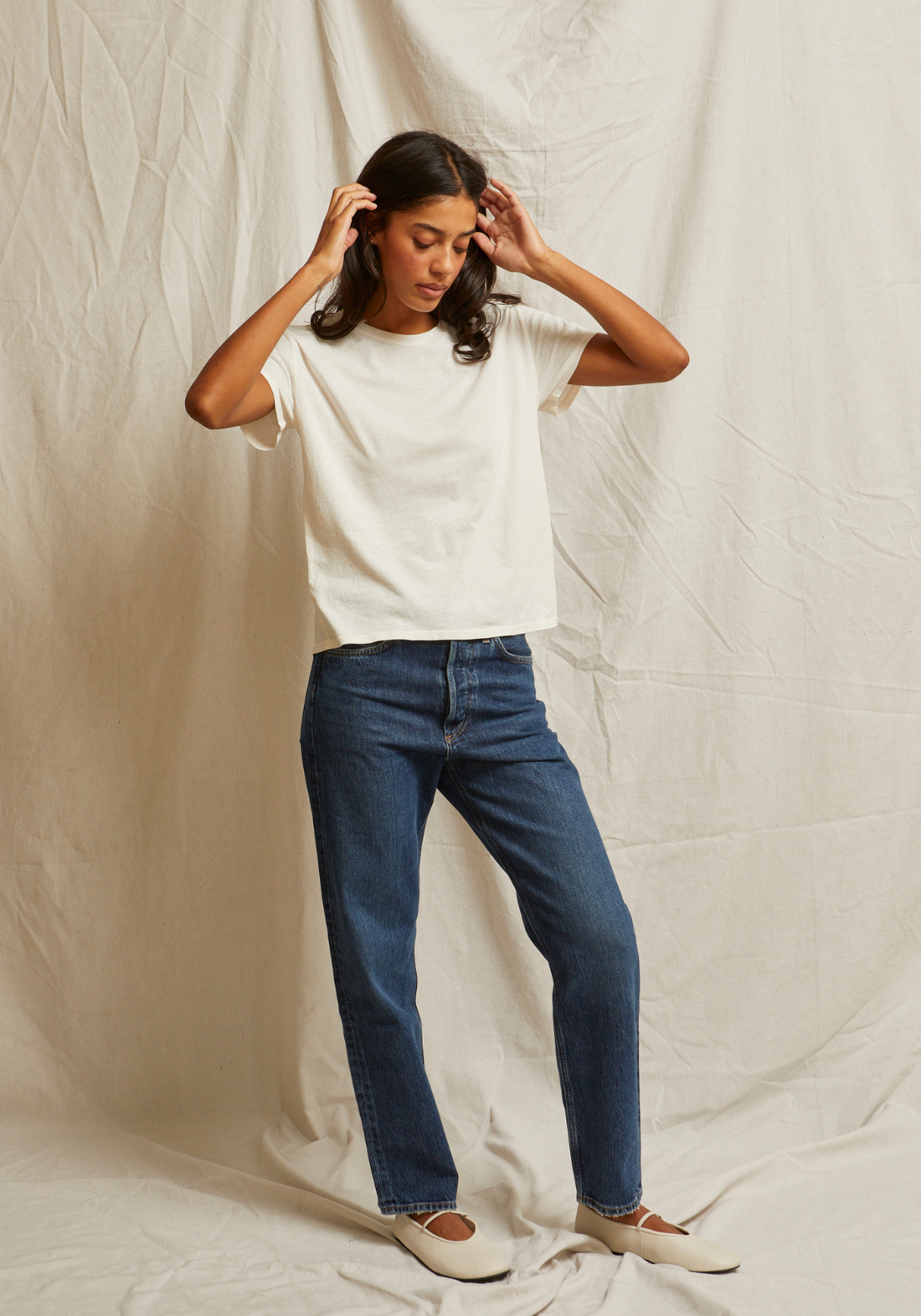 Harley Boxy Crew Bright Ivory