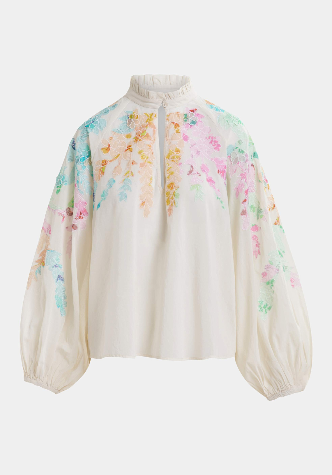 Appliqued Detail Top Off White