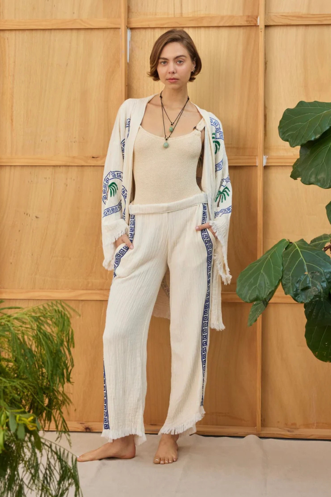 Natural Surf Pant Navy Print