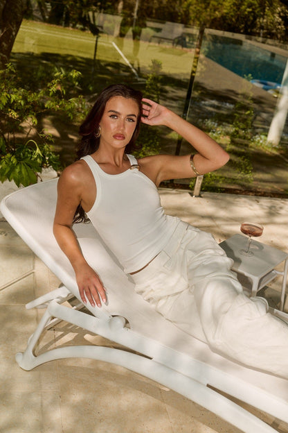 Broach Crew Tank White
