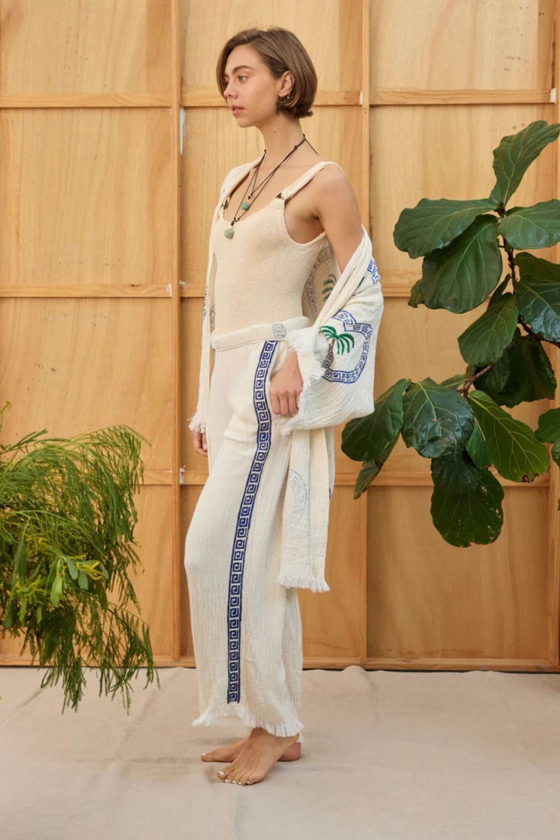 Natural Surf Pant Navy Print