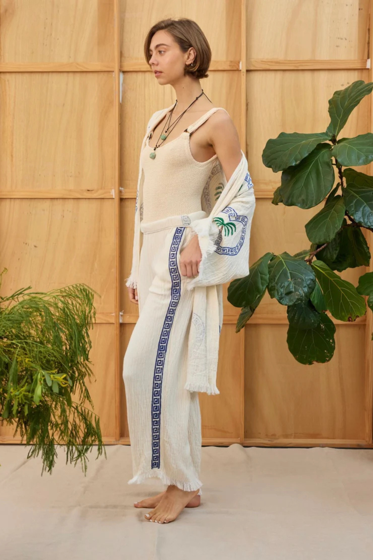 Natural Surf Pant Navy Print