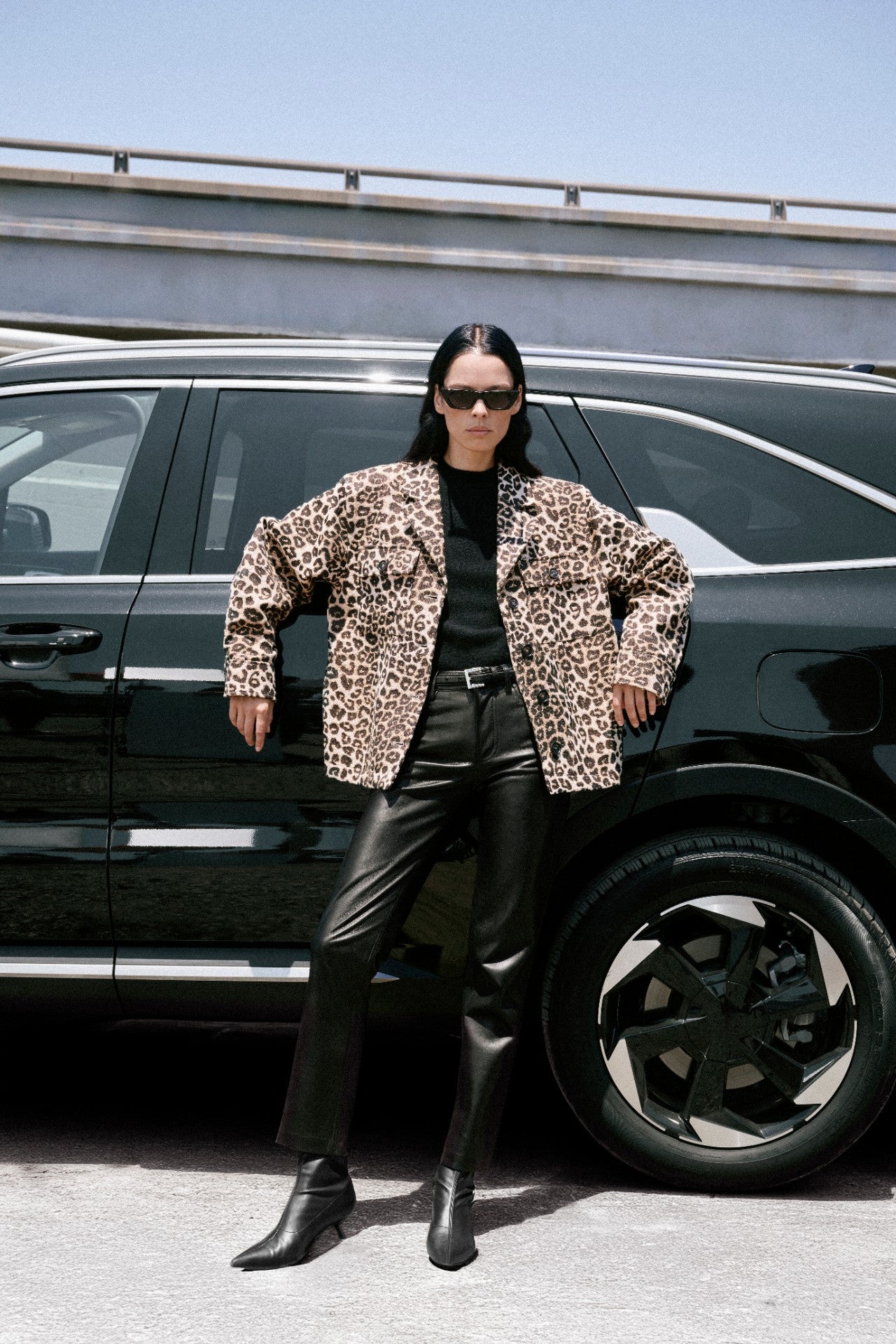 Paxton Black &amp; Brown Leopard Shirt