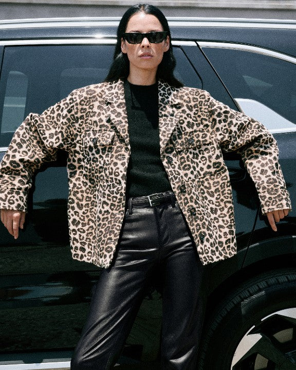 Paxton Black &amp; Brown Leopard Shirt