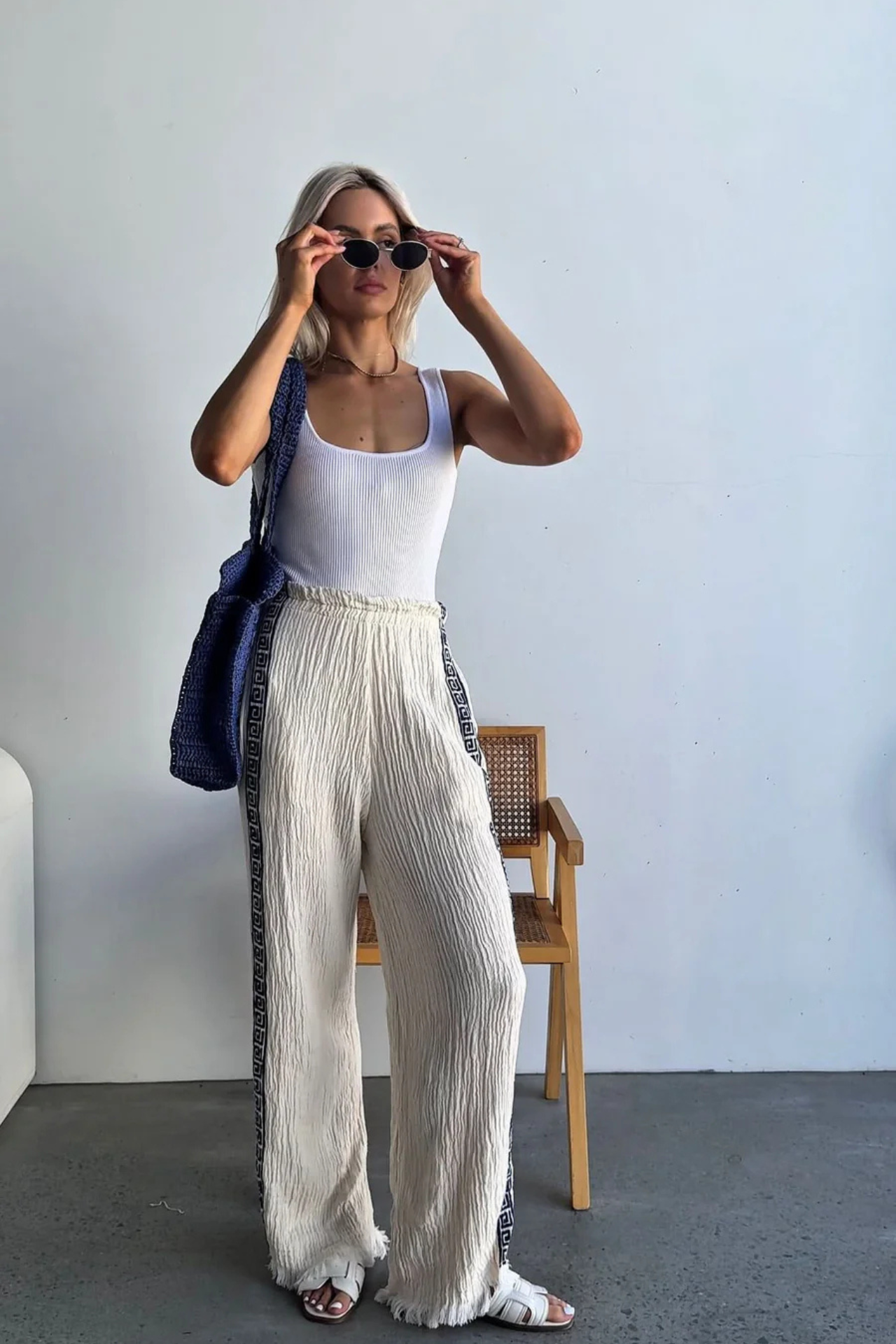 Natural Surf Pant Navy Print