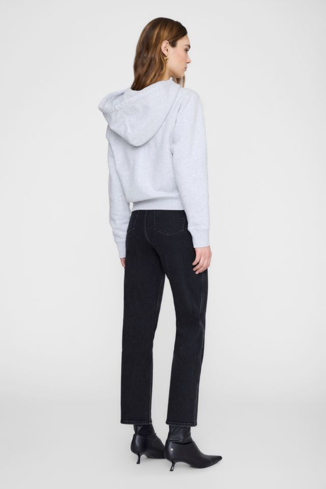 Anine Bing Casper Zip Up Bing Grey Melange