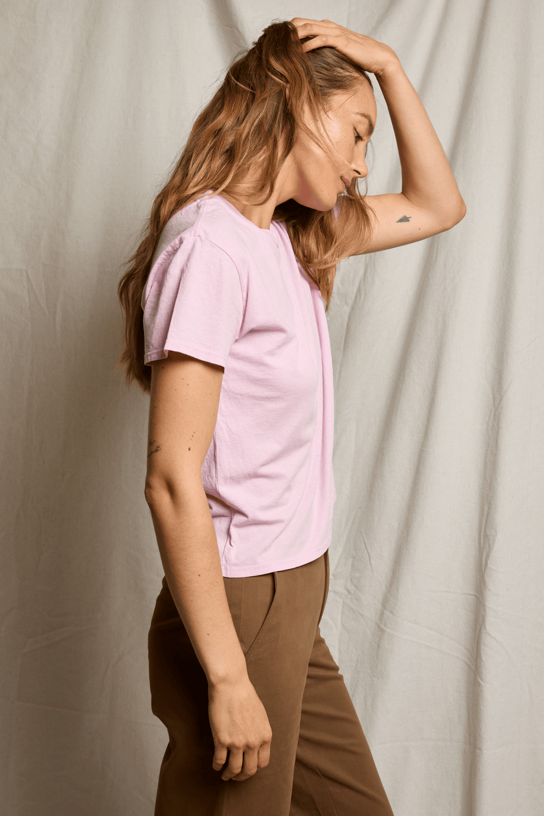 Perfectwhitetee Harley Boxy Crew Tee Sugar Pink