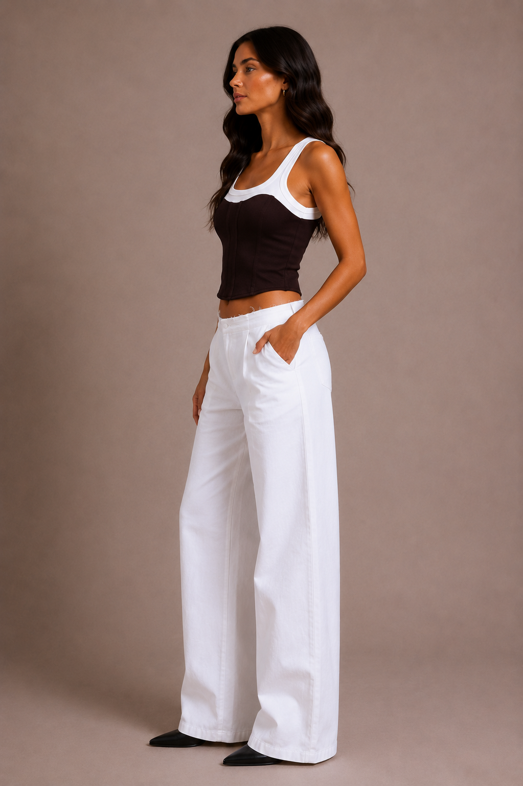 Chosen By Tuchuzy Corset Bodice Coffee Tank