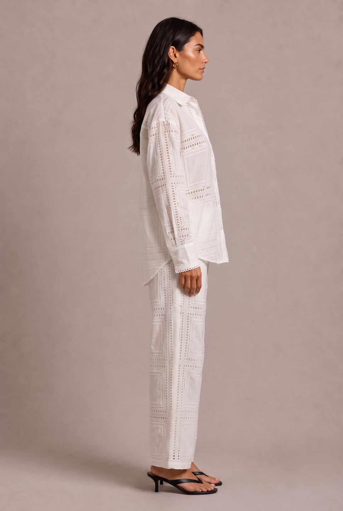 Chosen By Tuchuzy Embroidery Pant White