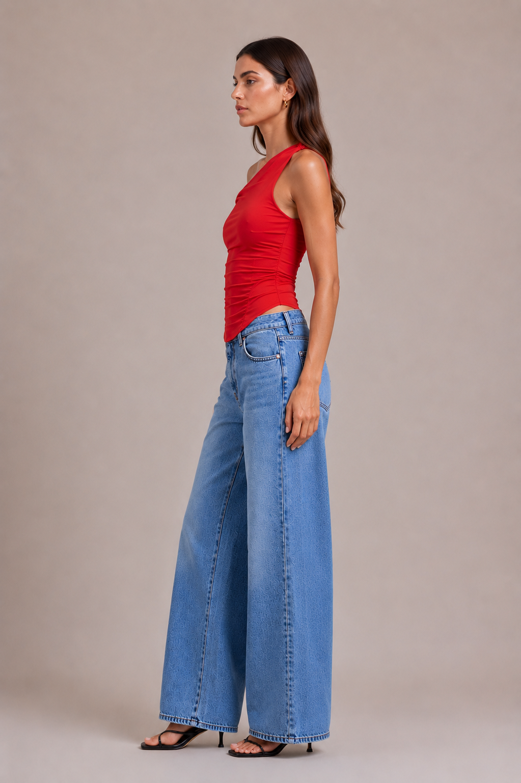 Twist Drape Top Chilli