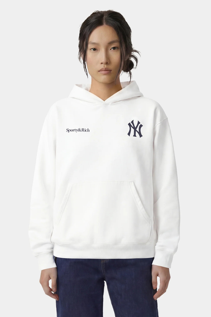 Sporty &amp; Rich Yankees Curve Hoodie White