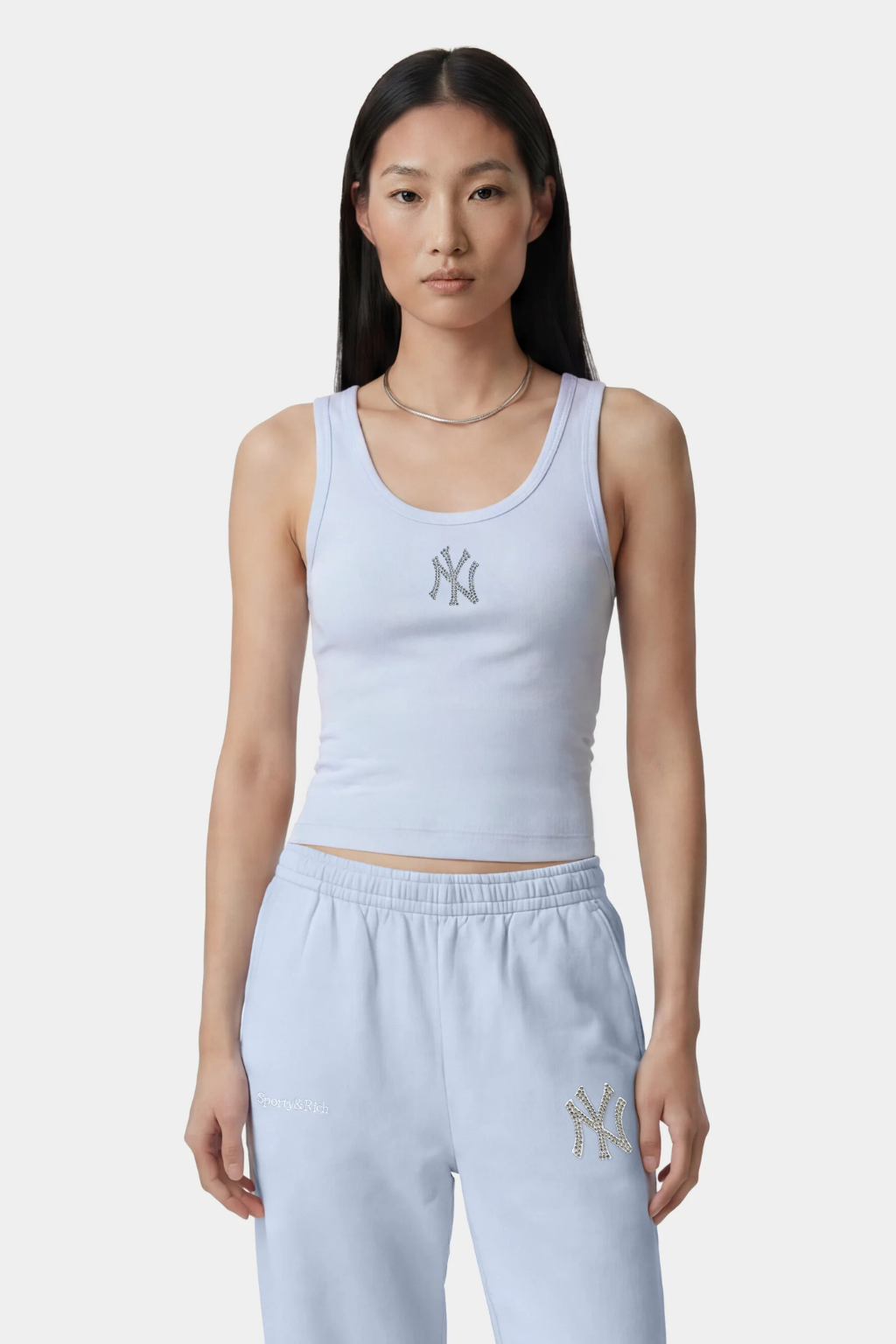 Sporty &amp; Rich Yankees Krystal Cropped Tank Ciel