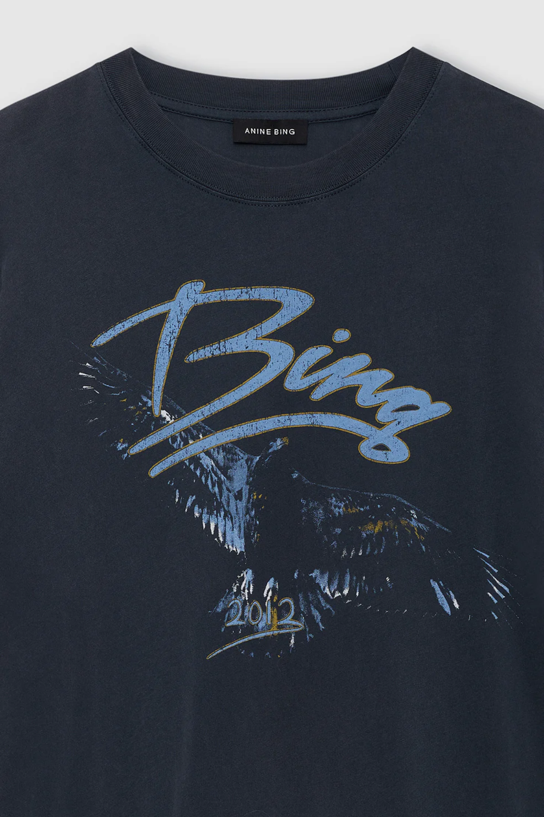 Anine Bing Kent Eagle Tee Washed Black
