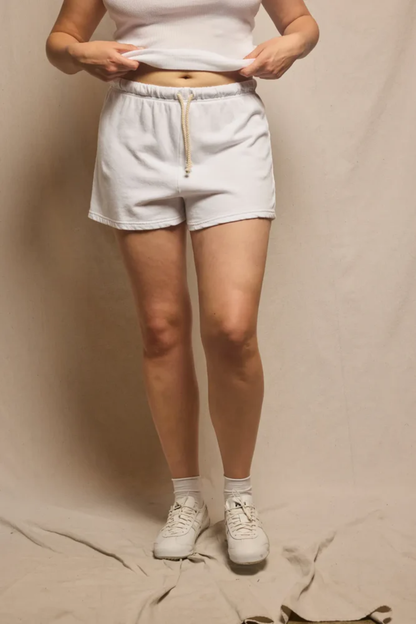 Layla French Terry Sweat Shorts White