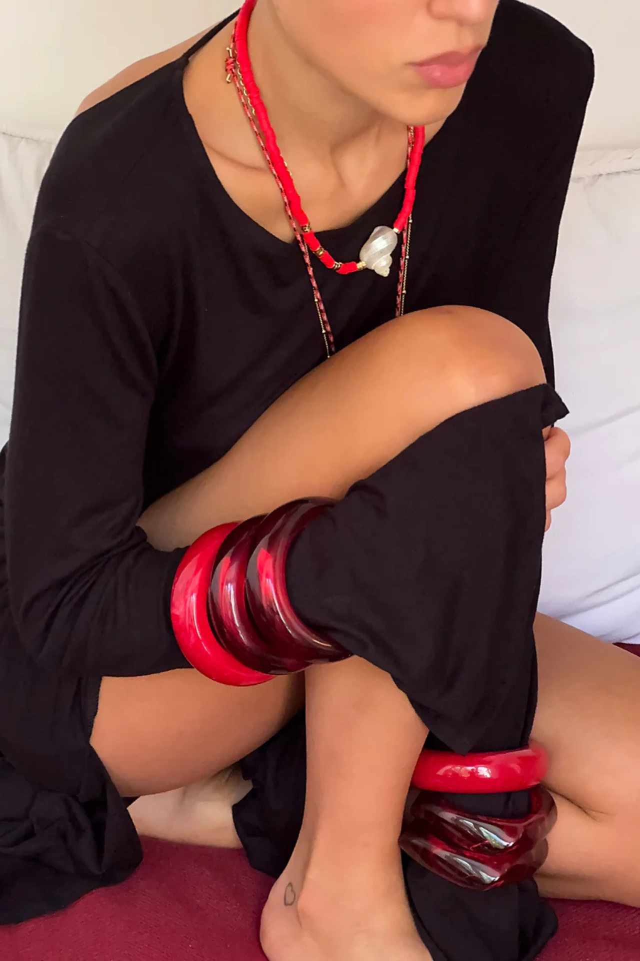 Formentera Red Bangle Set