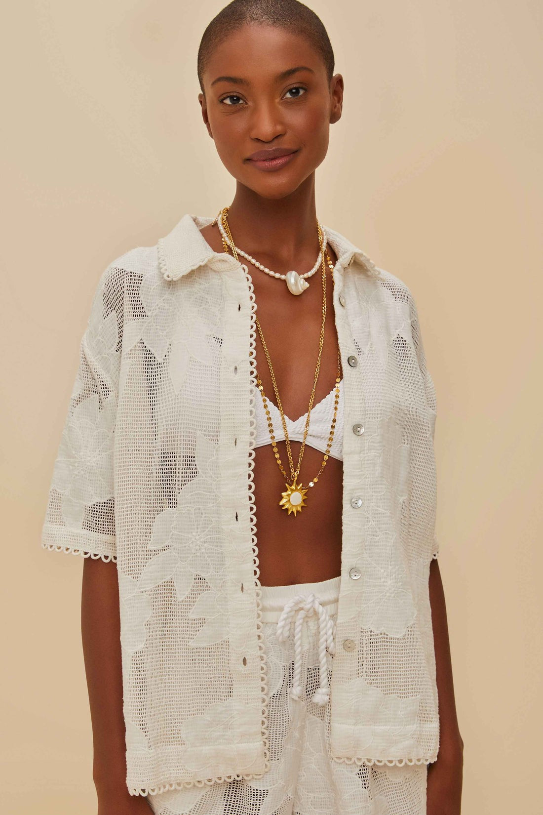 White Palm Trees Shirt