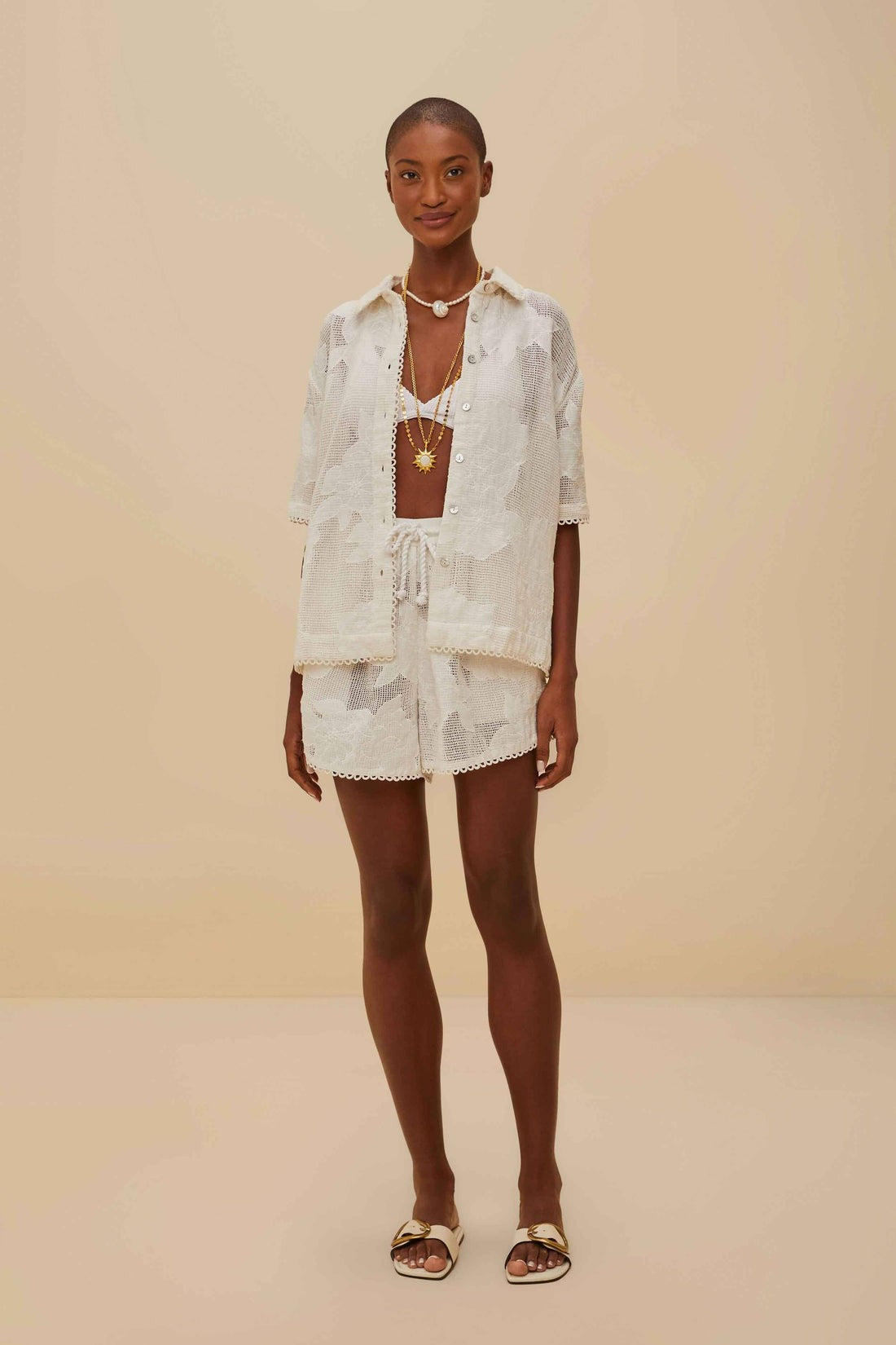 White Palm Trees Shorts