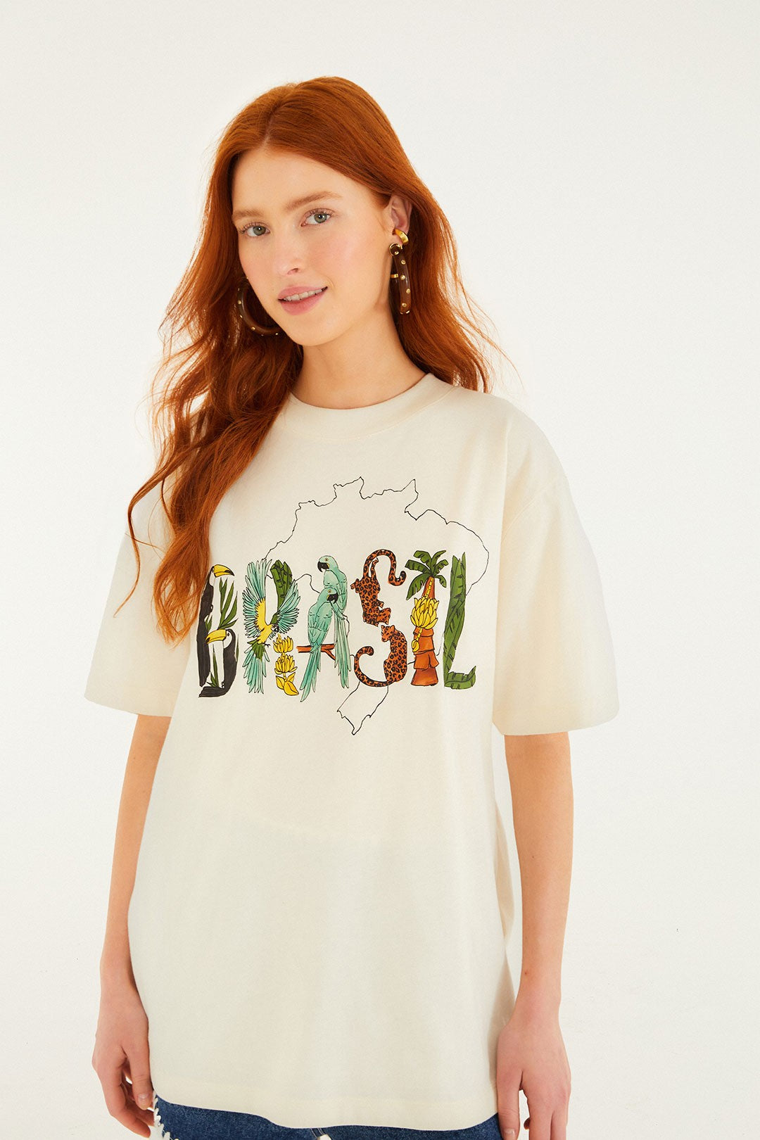Brasil Relaxed T Shirt Off-White